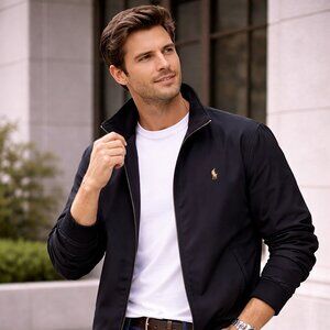 Polo by Ralph Lauren Black Zip Jacket – Size Medium